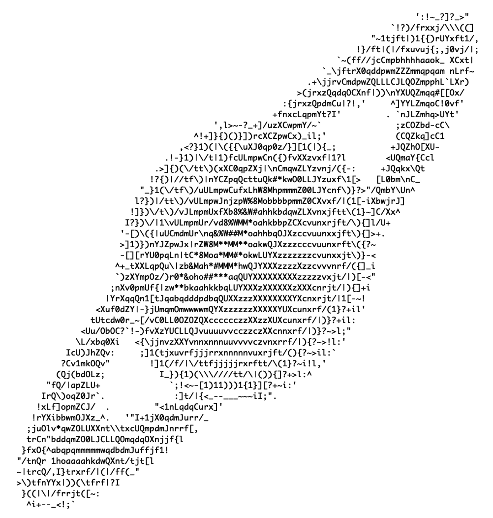 the logo of the project a photo of a planet with ASCII letters